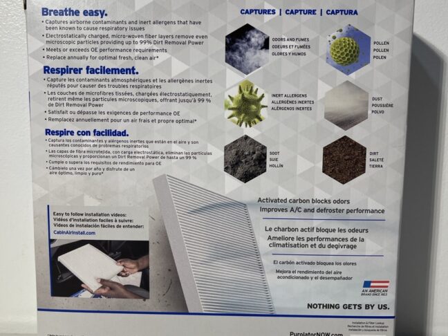 PurolatorONE C36115C Cabin Air Filter – Advanced Odor Control & Allergen Protection for Subaru Models - Image 4
