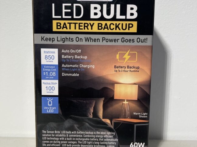 Battery-Backed LED Sensor Brite Bulb – Soft White A15, Ideal for Outage Protection & Everyday Use - Image 4