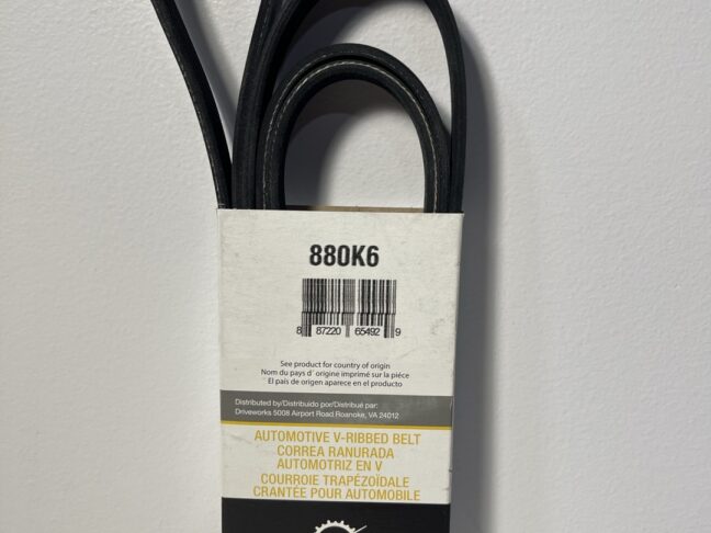 Driveworks 880K6 Serpentine Belt – 88.0" Length, 6-Rib