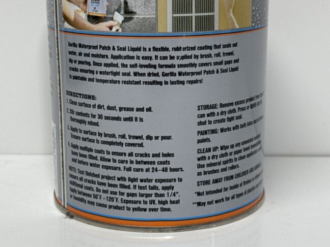 Gorilla Clear Waterproof Patch and Seal 32oz - Image 2