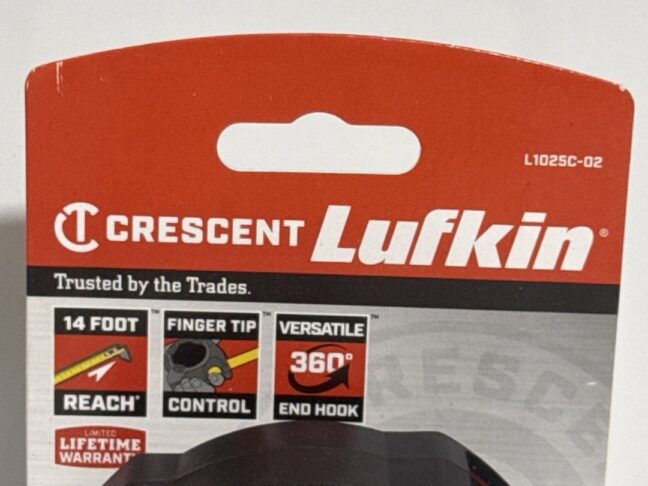 Crescent Lufkin Tape Measure 1-3/16 in. x 25 ft. Command Control Series - Image 2