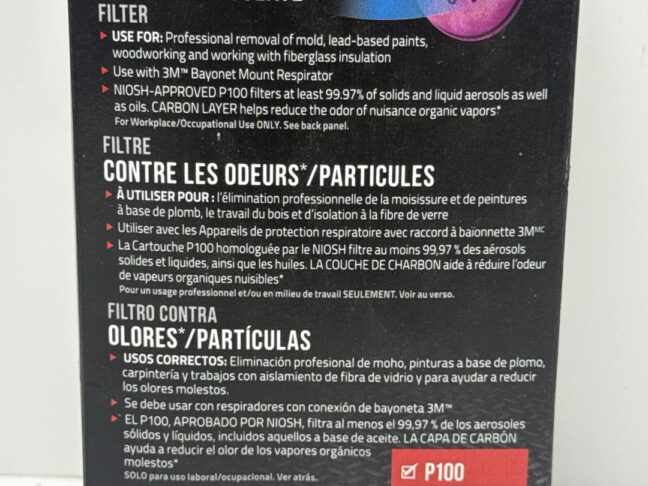 3M P100 Particulate + Odor Filters  2097P2-DC  2 pack - Image 3