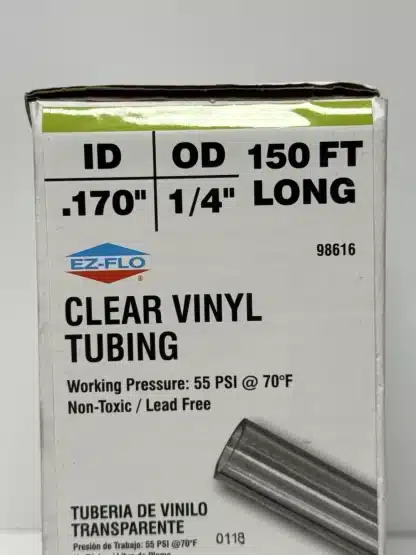 EZ Flo Clear Vinyl Tubing 150ft -1/4 - Image 6