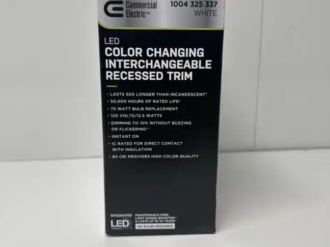 Commercial Electric 5 and 6 inch LED New Recessed Light Trim with Interchangeable Trims and CCT - Image 3