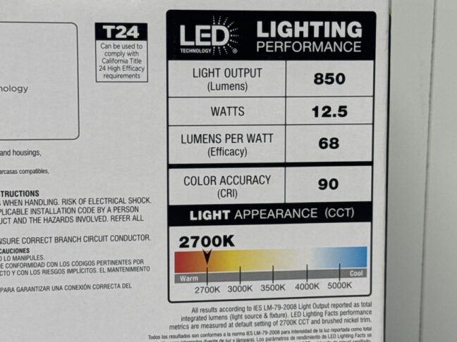 Commercial Electric 5 and 6 inch LED New Recessed Light Trim with Interchangeable Trims and CCT - Image 5