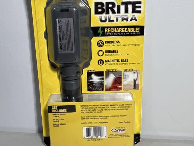 Handy Brite Ultra-Bright LED Cordless Rechargeable Work Light – 1000 Lumens with Magnetic Base and Flip-Up Hook - Image 5