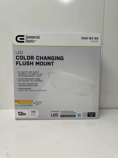 Commercial Electric Color Changing 12 Inch LED Flush Mount