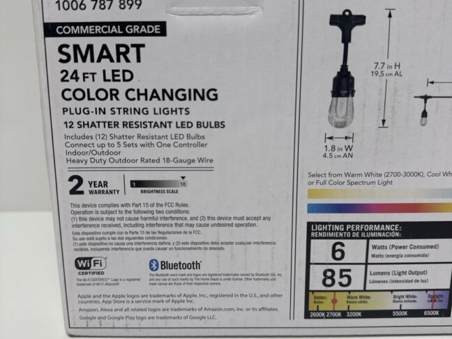 Color Changing LED String Lights 24ft - Image 7