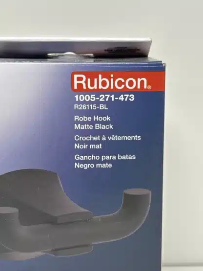 Kohler Matte Rubicon Black Robe Hook - Image 6