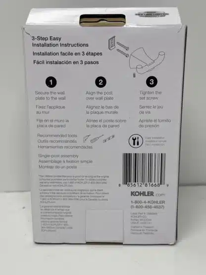 Kohler Matte Rubicon Black Robe Hook - Image 4