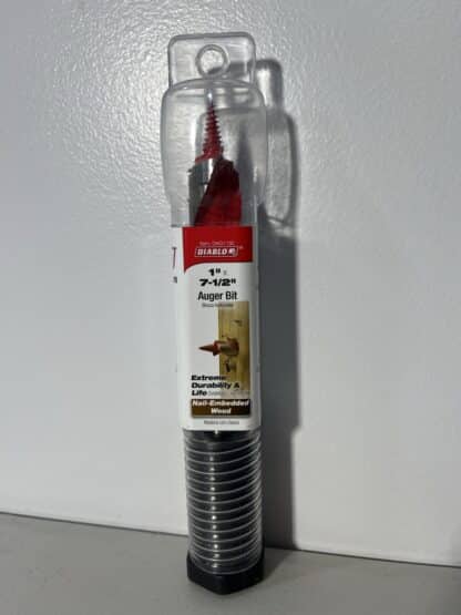 Diablo DAG1130 1" x 7-1/2" Auger Bit – Quick-Change Hex Shank for Wood & Nail-Embedded Applications
