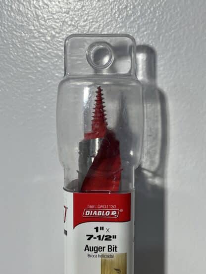 Diablo DAG1130 1" x 7-1/2" Auger Bit – Quick-Change Hex Shank for Wood & Nail-Embedded Applications - Image 4