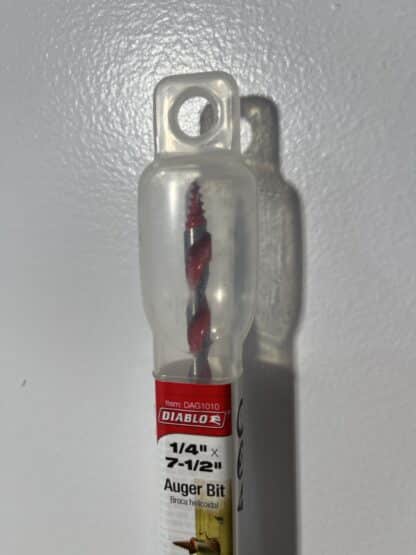 Diablo DAG1010 1/4" x 7-1/2" Auger Bit – Quick-Change Hex Shank for Wood & Nail-Embedded Applications - Image 3