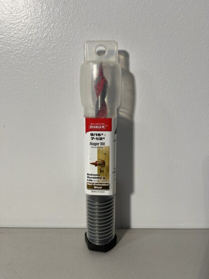 Diablo DAG1060 9/16" x 7-1/2" Auger Bit – Quick-Change Hex Shank for Wood & Nail-Embedded Applications