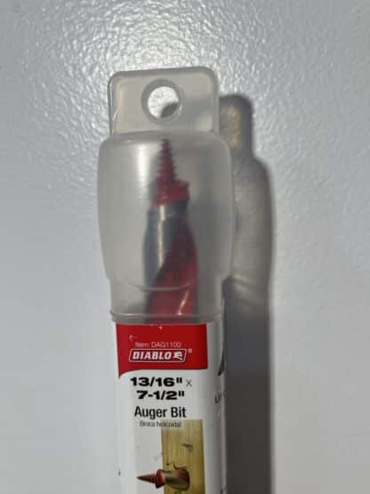 Diablo DAG1100 13/16" x 7-1/2" Auger Bit – Quick-Change Hex Shank for Wood & Nail-Embedded Applications - Image 4