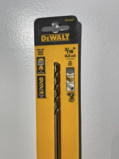Dewalt DW1604 Black and Gold Twist Drill Bit 3/16" X 12" - Image 4
