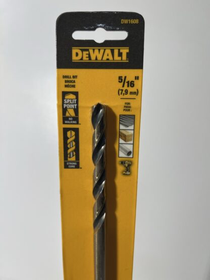 DEWALT DW1608 5/16" x 12" Black Oxide Extra-Long Twist Drill Bit – High-Speed Steel - Image 4