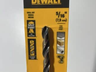 DEWALT DW1608 5/16" x 12" Black Oxide Extra-Long Twist Drill Bit – High-Speed Steel