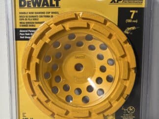 DEWALT DW4775 7-Inch Double Row Diamond Cup Grinding Wheel – Fits 5/8"-11 Arbor