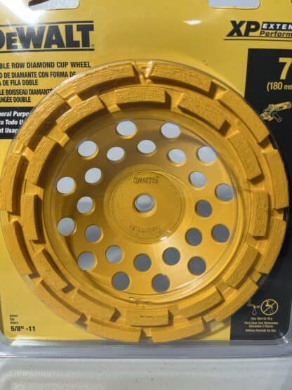 DEWALT DW4775 7-Inch Double Row Diamond Cup Grinding Wheel – Fits 5/8"-11 Arbor - Image 5