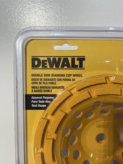 DEWALT DW4775 7-Inch Double Row Diamond Cup Grinding Wheel – Fits 5/8"-11 Arbor - Image 2