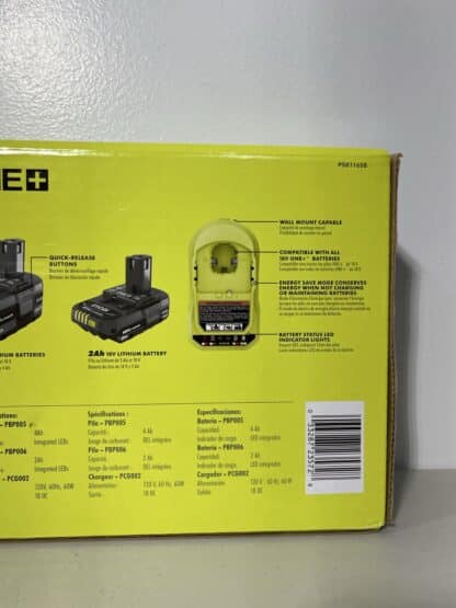 RYOBI PSK116SB 18V ONE+ Starter Kit – (2) 4.0Ah & (1) 2.0Ah Lithium-Ion Batteries with Charger - Image 2
