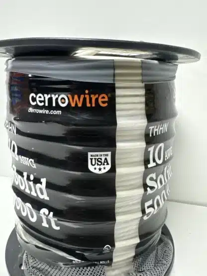 Cerrowire White Solid Copper 500 ft. 10 Gauge THHN Wire - Image 7