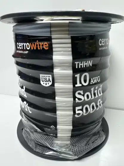 Cerrowire White Solid Copper 500 ft. 10 Gauge THHN Wire - Image 8