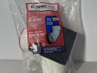 Charlotte Pipe 3" ConnecTite PVC DWV 90° Elbow – Schedule 40 Push-Fit