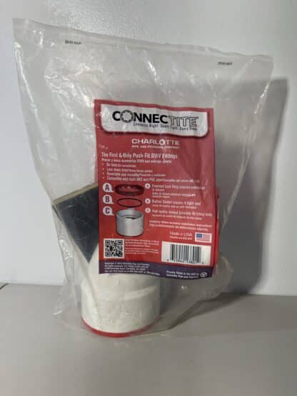 Charlotte Pipe 3" ConnecTite PVC DWV 90° Elbow – Schedule 40 Push-Fit - Image 4