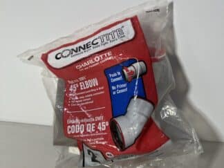 Charlotte Pipe ConnecTite 2" x 2" Schedule 40 PVC 45° Elbow – Push-Fit DWV Fitting