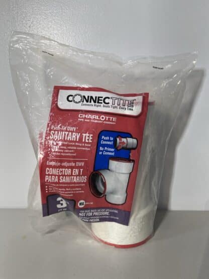 Charlotte Pipe 3" ConnecTite PVC DWV Sanitary Tee