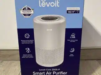 Levoit Core 200S-P Smart Air Purifier – 3-Speed, 915 Sq Ft Coverage, ENERGY STAR, Gray