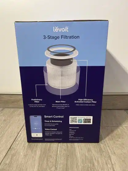 Levoit Core 200S-P Smart Air Purifier – 3-Speed, 915 Sq Ft Coverage, ENERGY STAR, Gray - Image 3