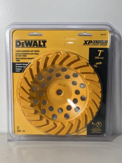 DEWALT DW4773T 7-Inch XP Turbo Diamond Cup Wheel – 5/8"-11 Arbor