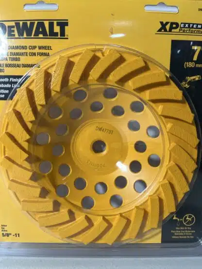 DEWALT DW4773T 7-Inch XP Turbo Diamond Cup Wheel – 5/8"-11 Arbor - Image 2