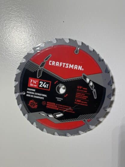 Craftmans CMAS372524 Circular Saw Blade 24T 7 1/4"