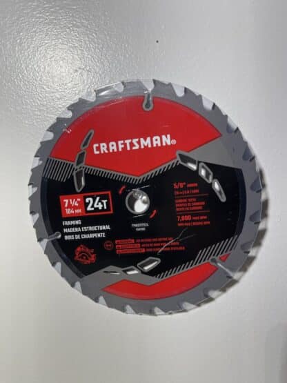 Craftmans CMAS372524 Circular Saw Blade 24T 7 1/4" - Image 2